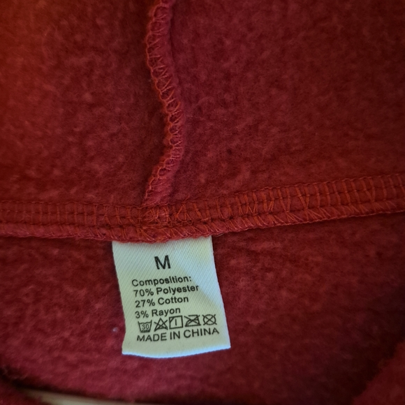 Red Graphic Hoodie with Bold Print - Picture 4 of 4